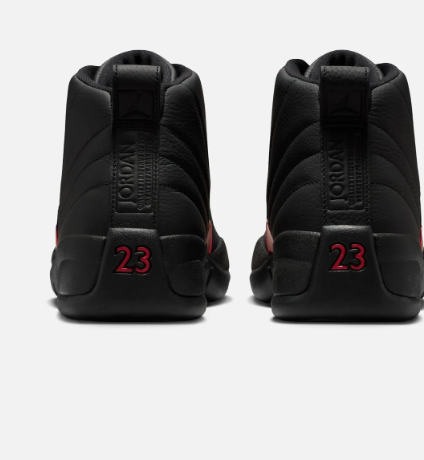 JORDAN AJ 12 RETRO - BLACK VARSITY RED