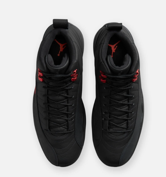JORDAN AJ 12 RETRO - BLACK VARSITY RED